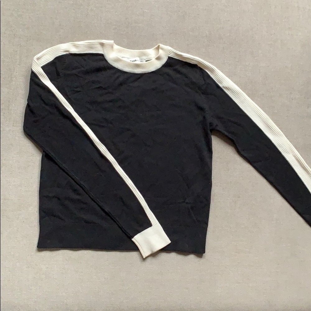 Zara black and white knit